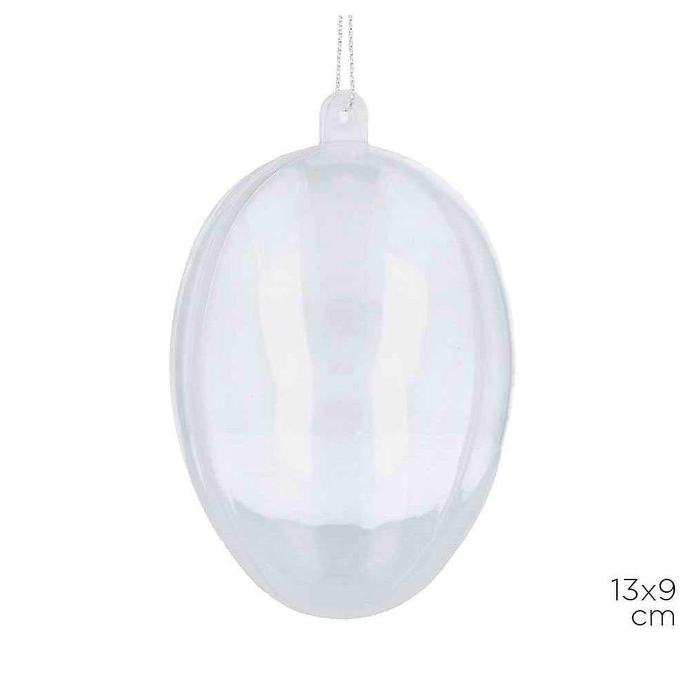 Huevo Colgar 2 Partes Plást. Transp. Ps Uso Aliment. 13cm 310513