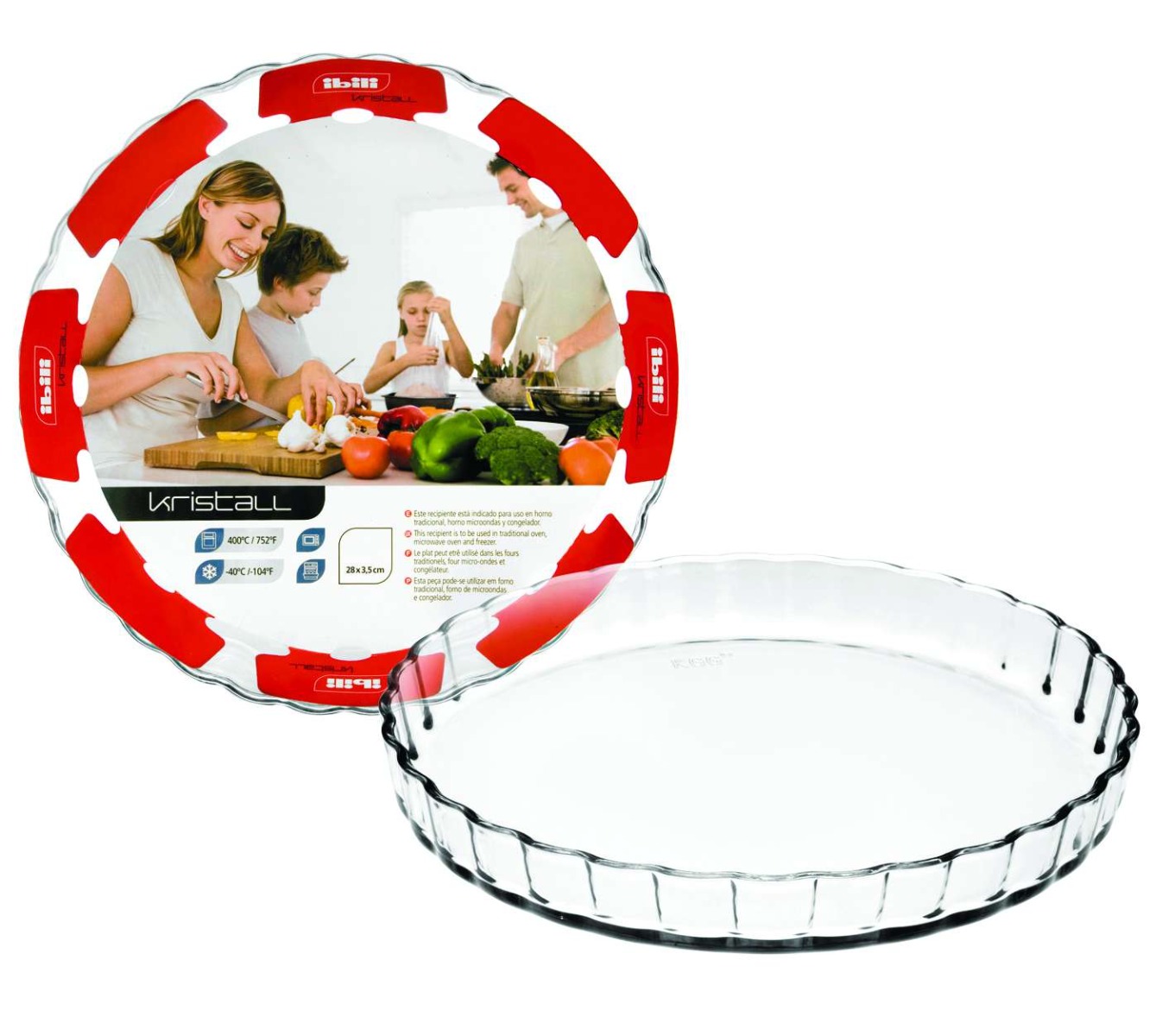 Molde Rizado Cristal 1,2l. 28x3,5cms.