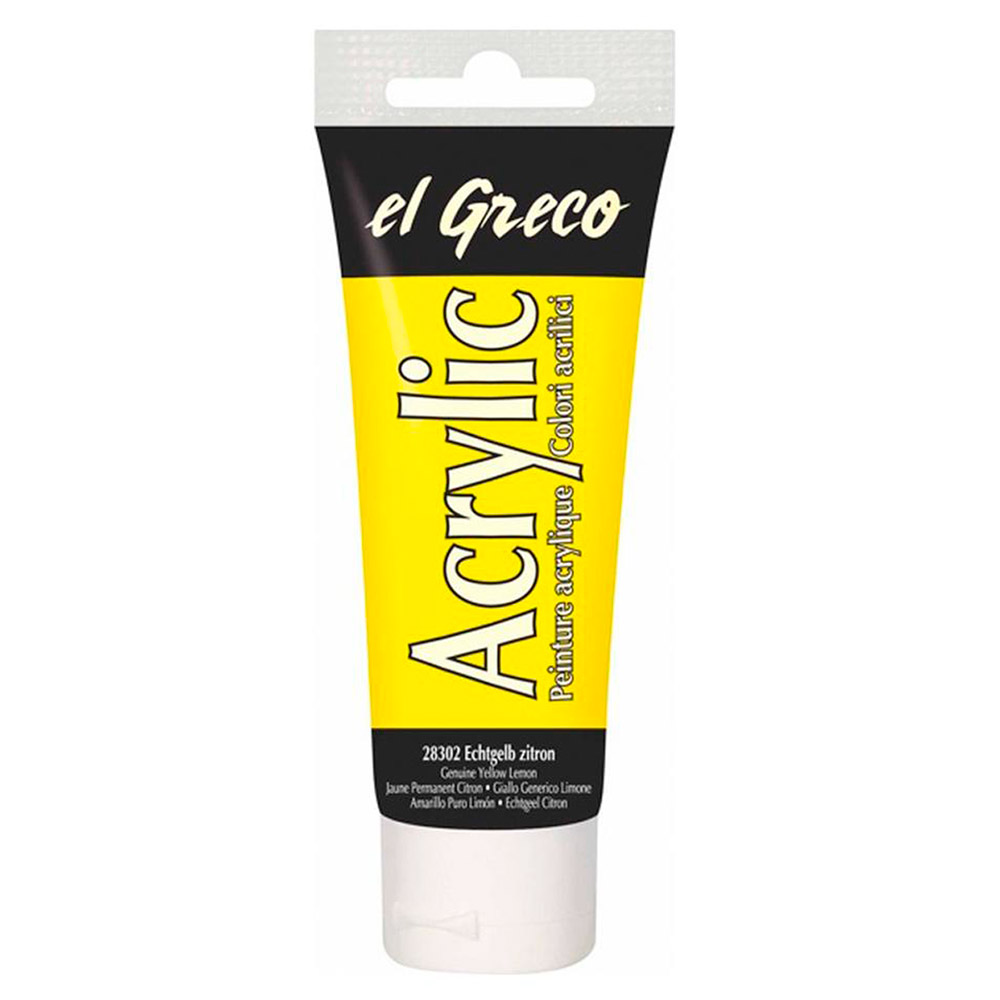 Pintura el Greco Amarillo Cidra Acrílica 75ml