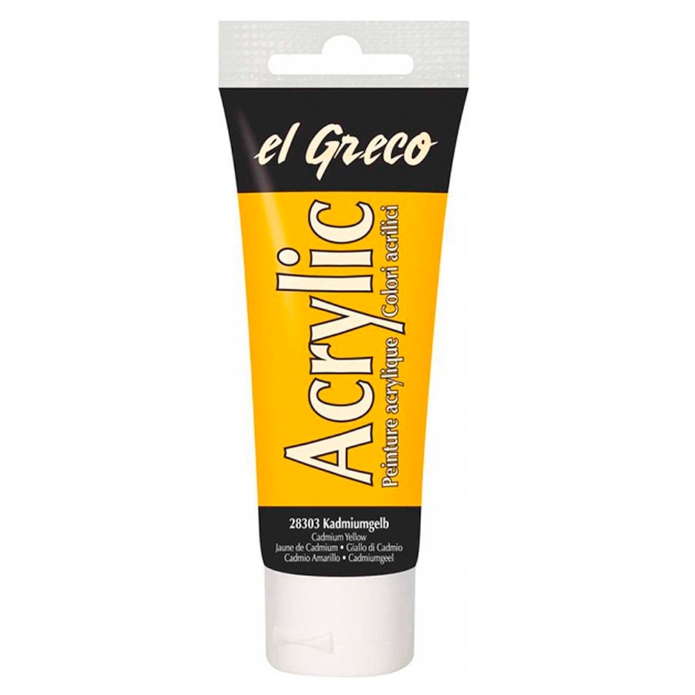 Pintura el Greco Amarillo Cadmio Acrílica 75ml