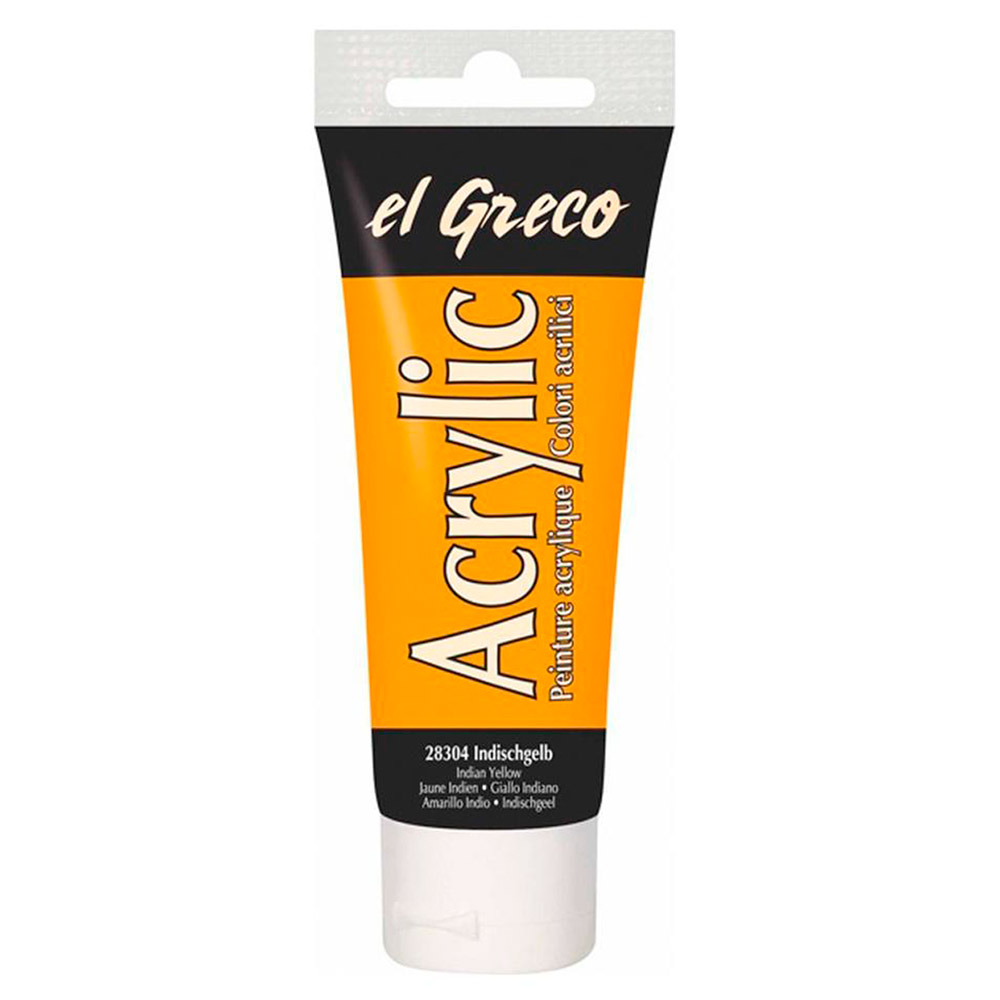 Pintura el Greco Amarillo Indio Acrílica 75ml