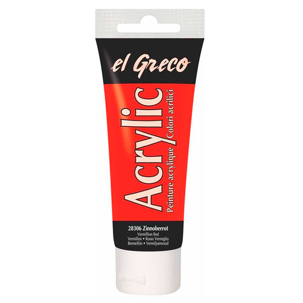 Pintura el Greco Rojo Bermellón Acrílica 75ml
