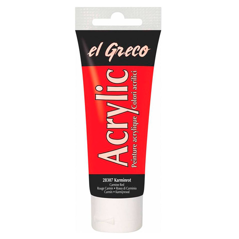 Pintura el Greco Rojo Carmín Acrílica 75ml
