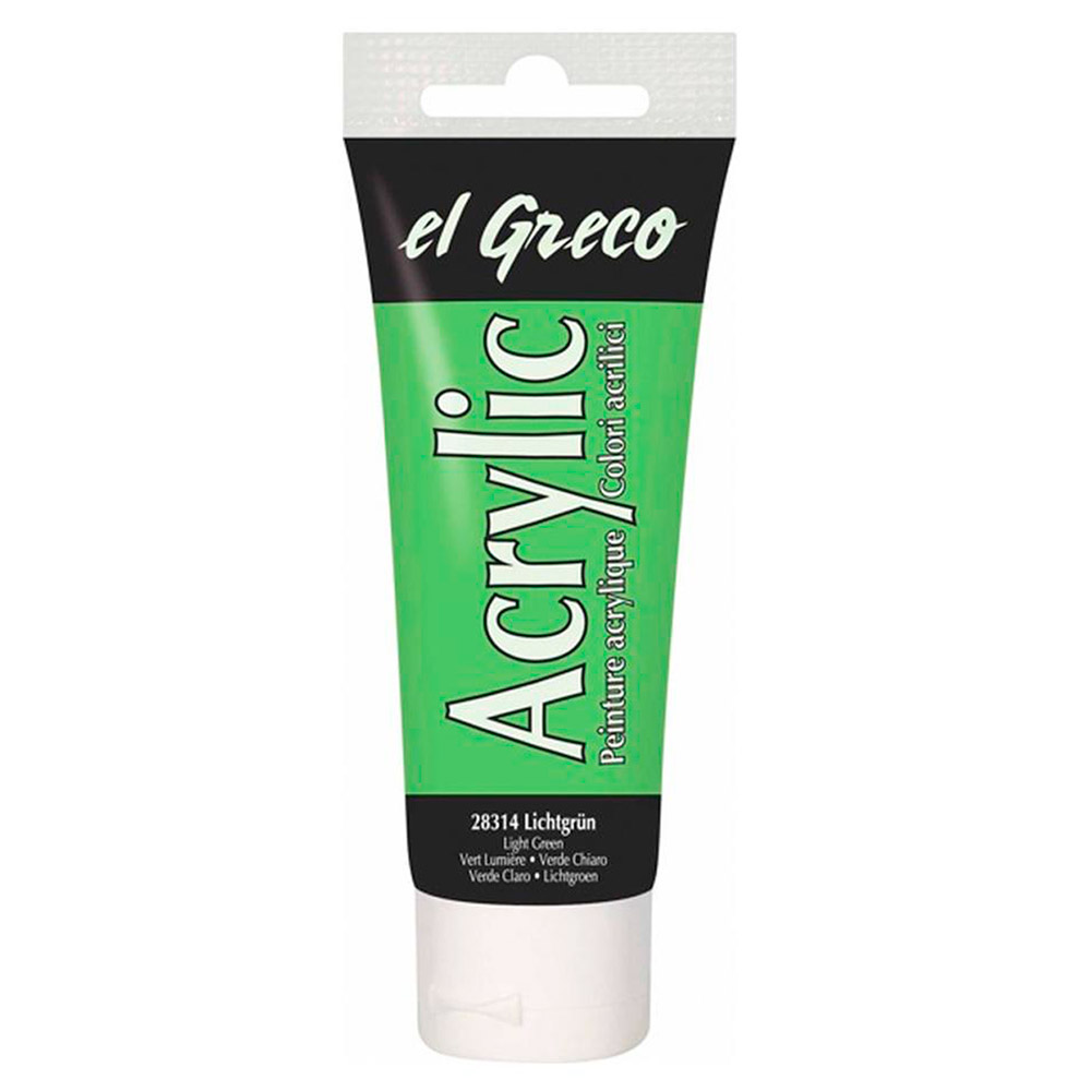 Pintura el Greco Verde Claro Acrílica 75ml