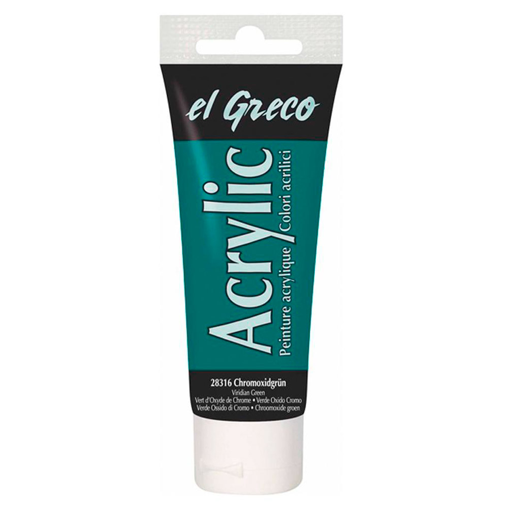 Pintura el Greco Verde Viridian Acrílica 75ml