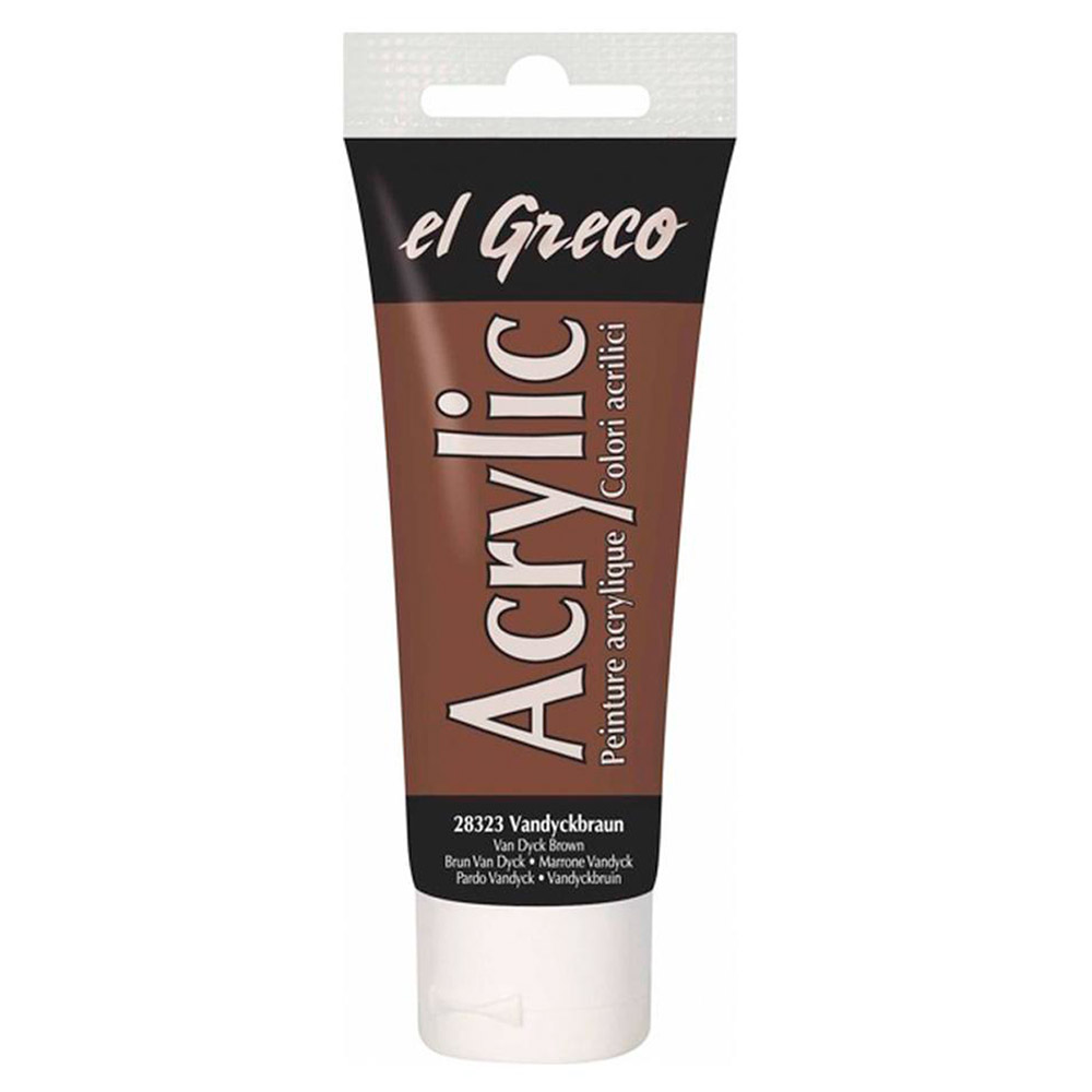 Pintura el Greco Vandyke Marrón Acrílica 75ml