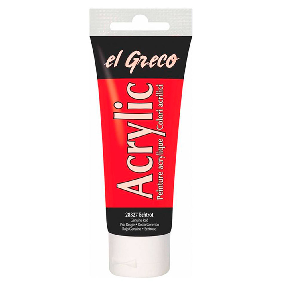 Pintura el Greco Rojo Genuino Acrílica 75ml