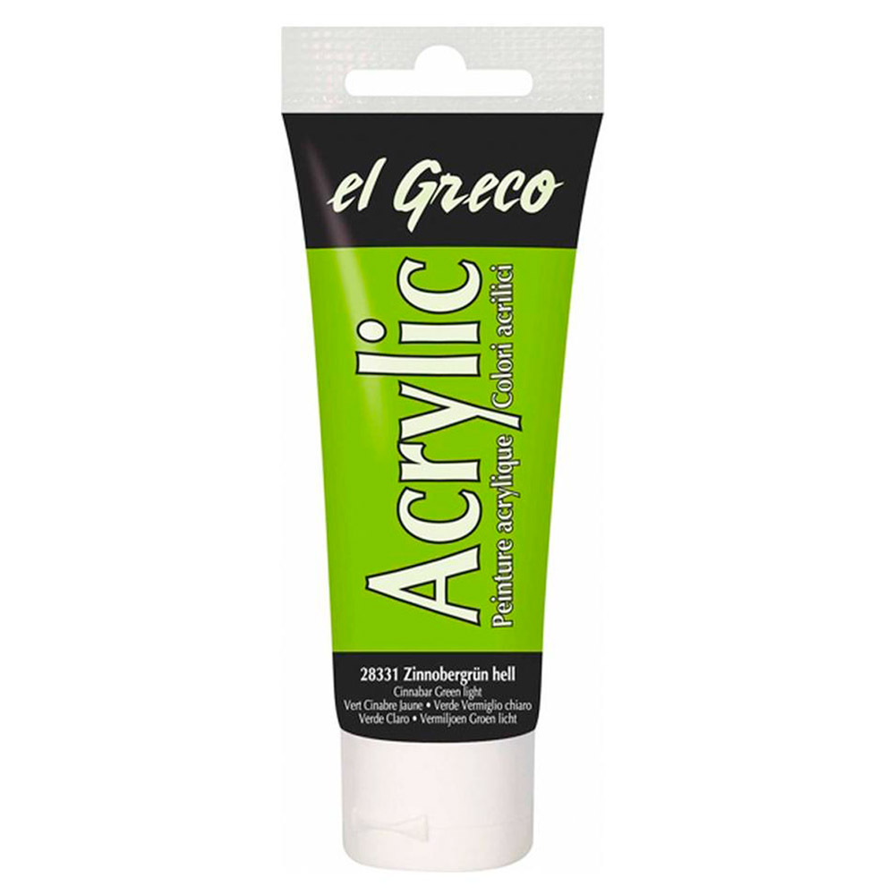 Pintura el Greco Bermellón Verde C. Acrílica 75ml