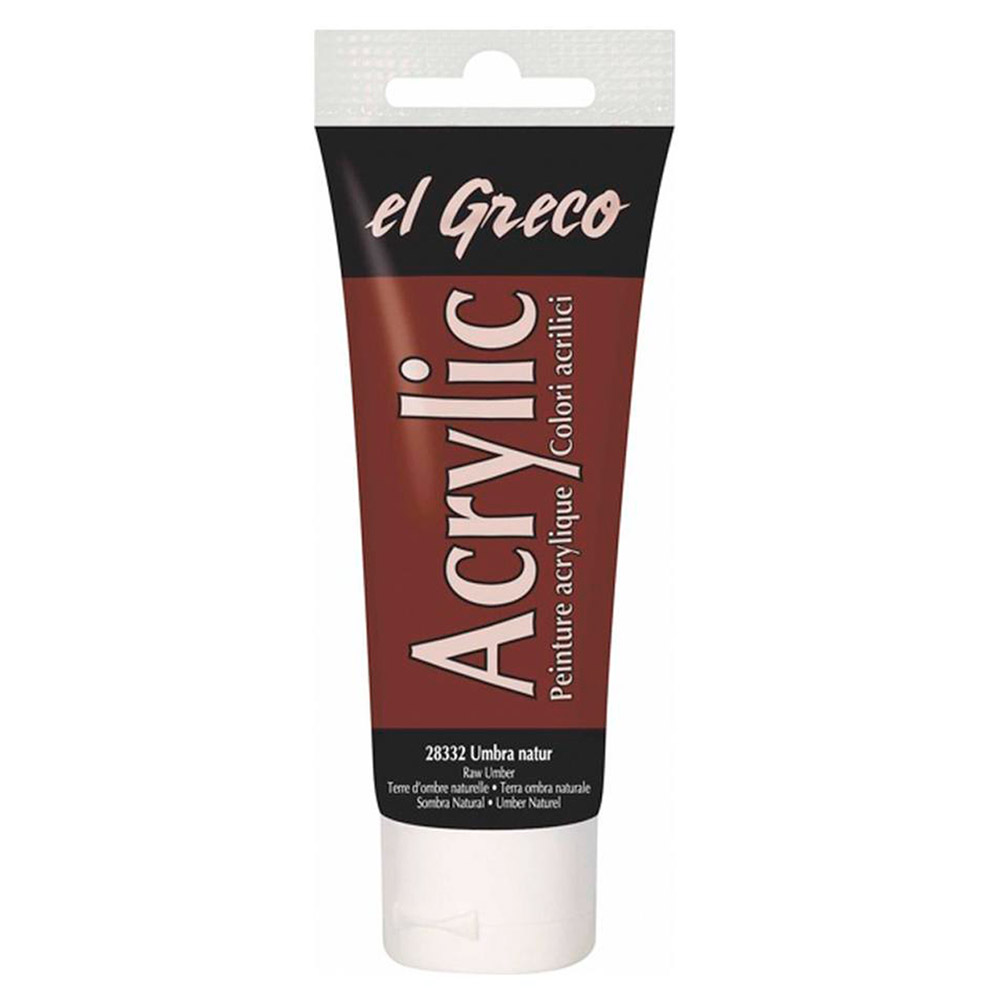 Pintura el Greco Sombra Cruda Acrílica 75ml