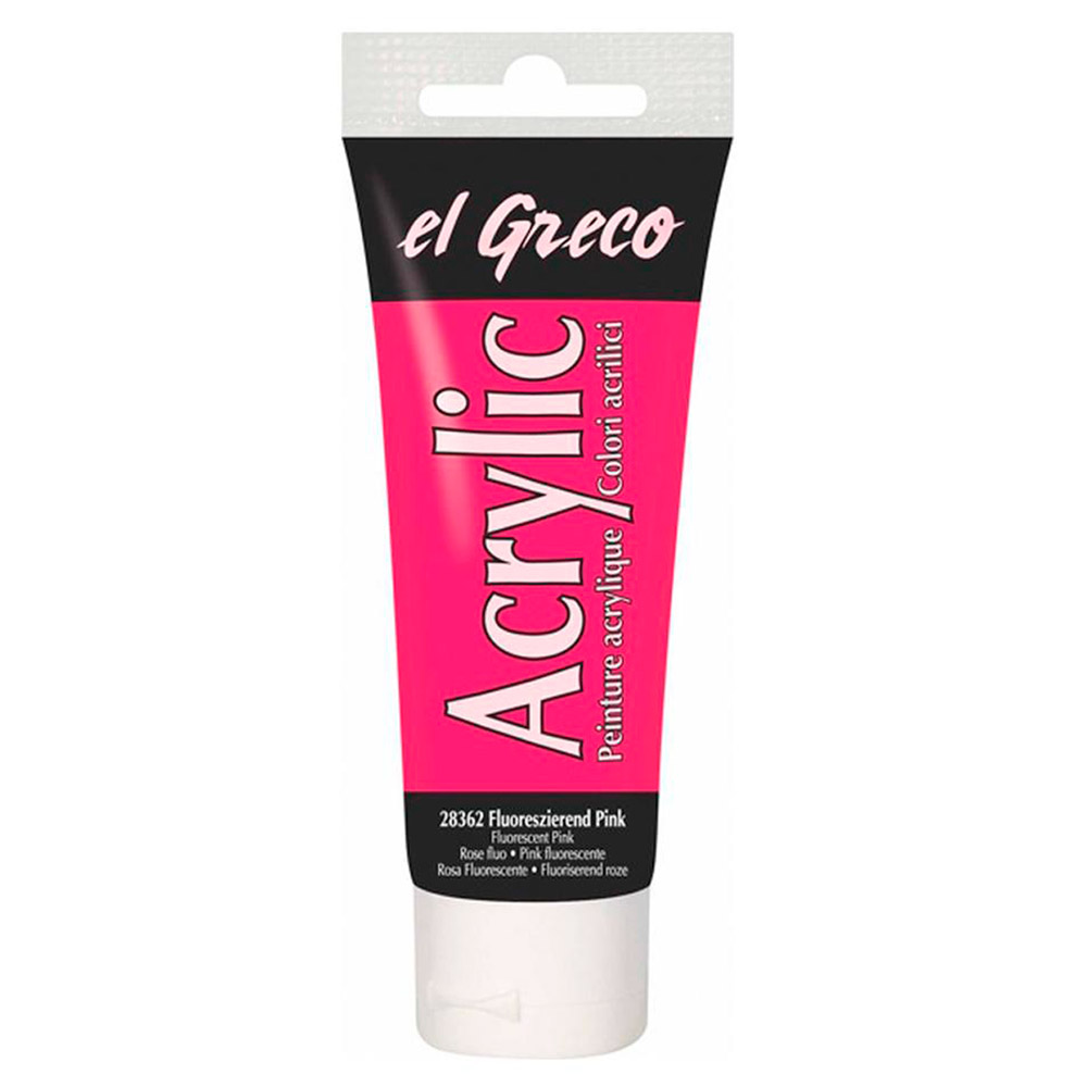 Pintura el Greco Rosa Fluor Acrílica 75ml