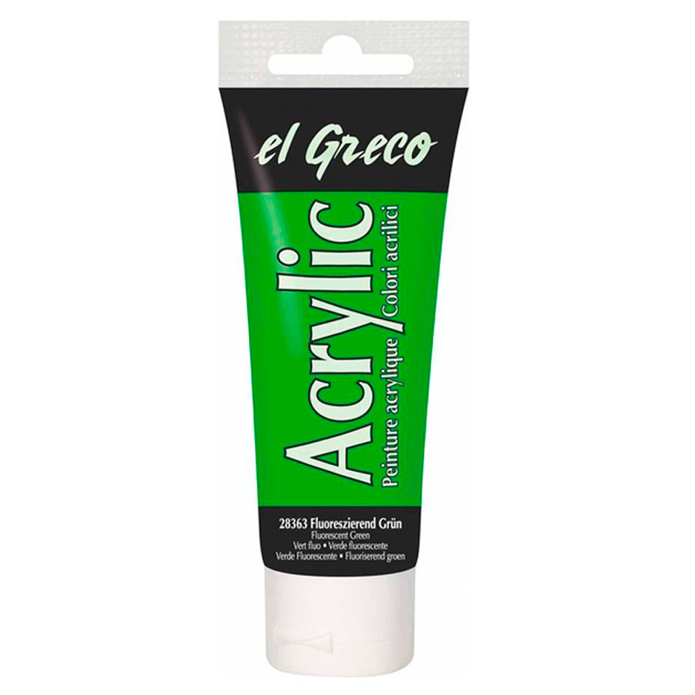Pintura el Greco Verde Fluor Acrílica 75ml
