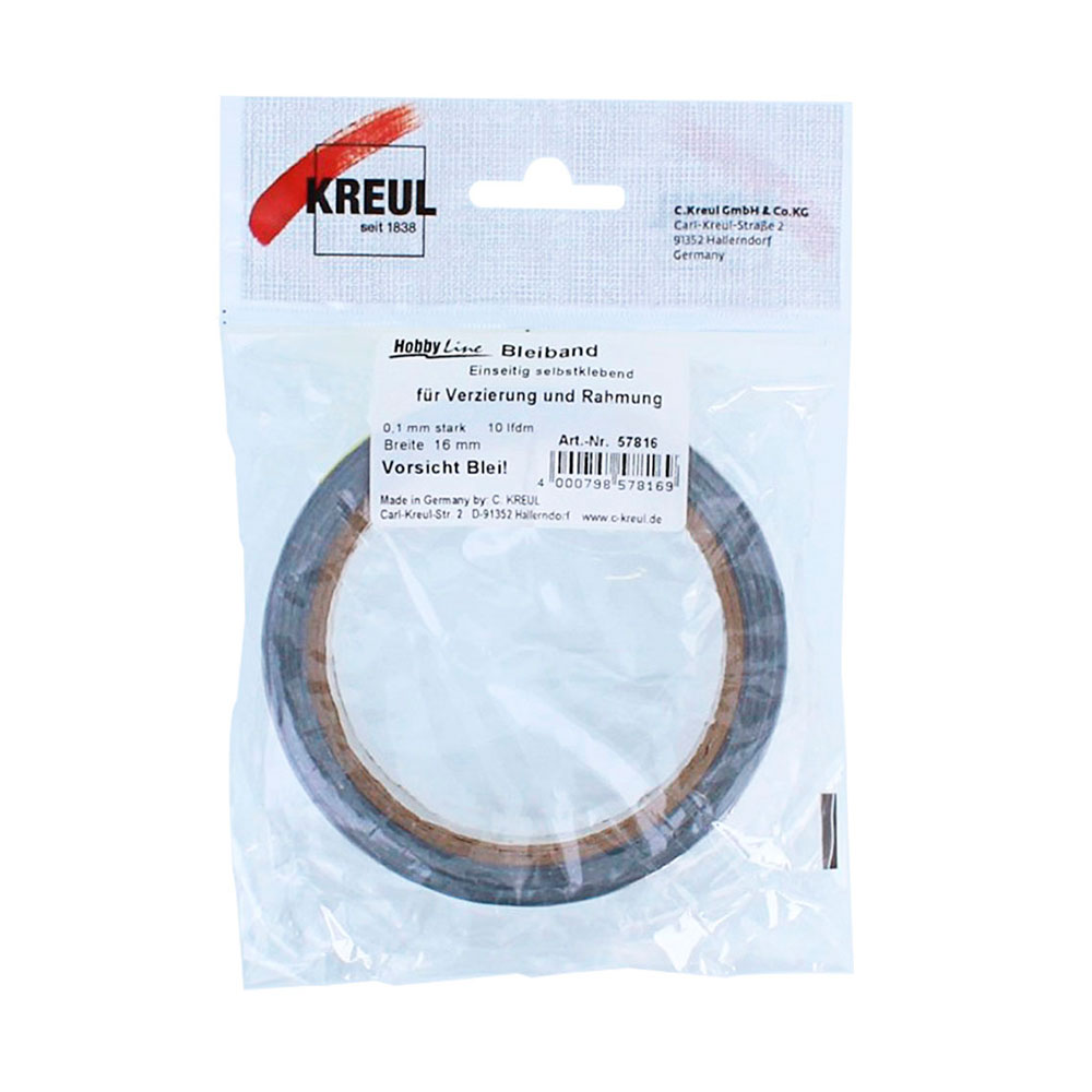 Cinta De Plomo Autoadhesiva 16Mm.x10M. 0,1Mm
