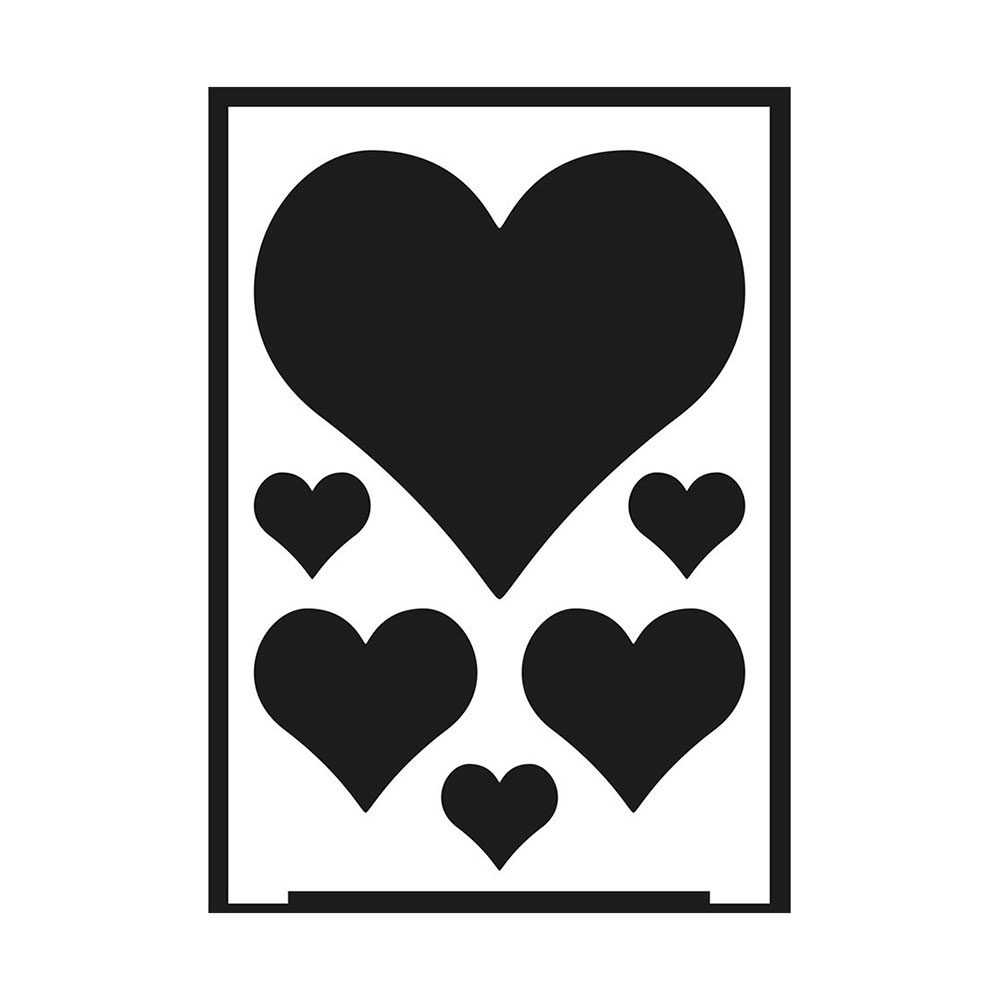 Plantillas Autoadh. Negativo Corazón 15x21Cm.