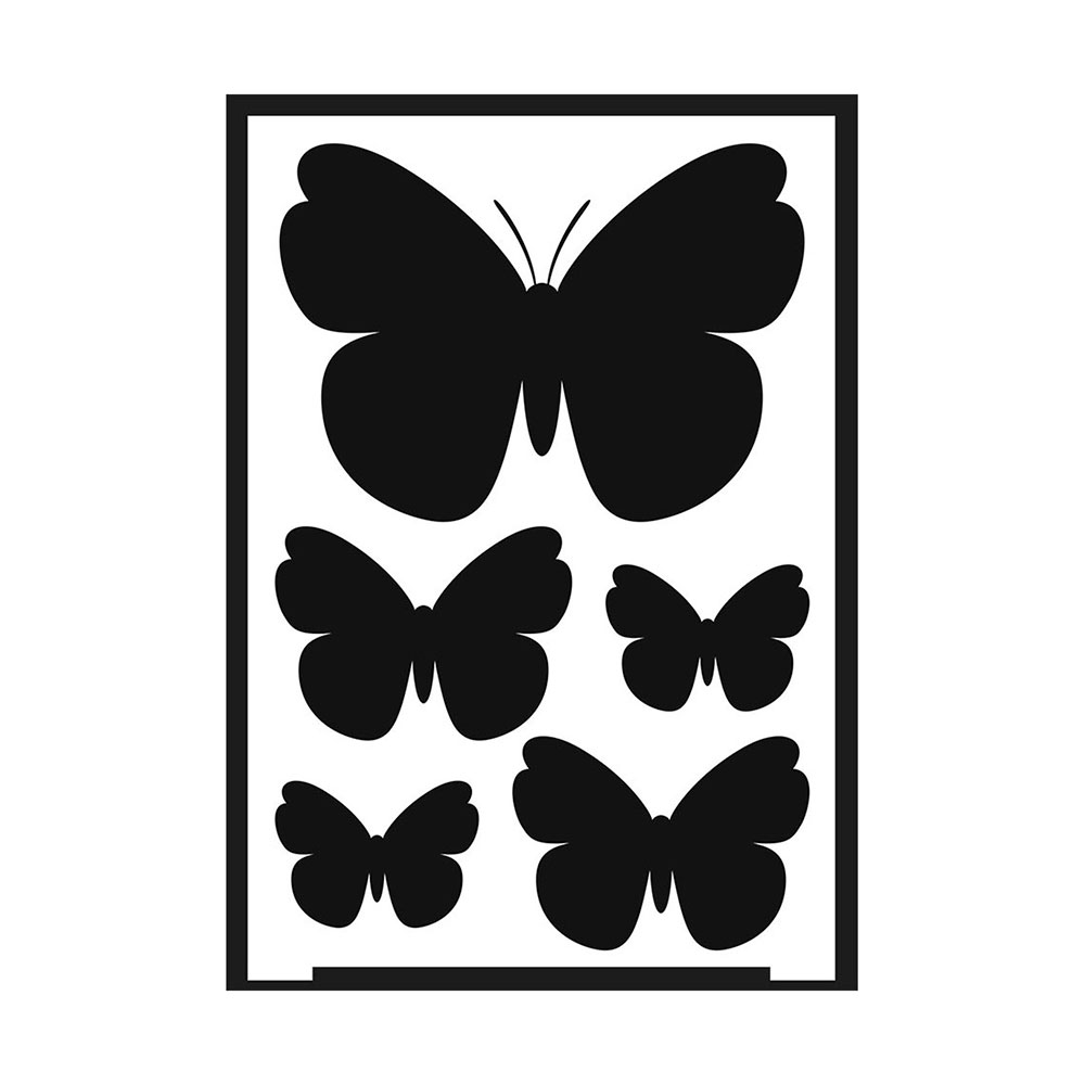 Plantillas Autoadh. Negativo Mariposa 15x21Cm.