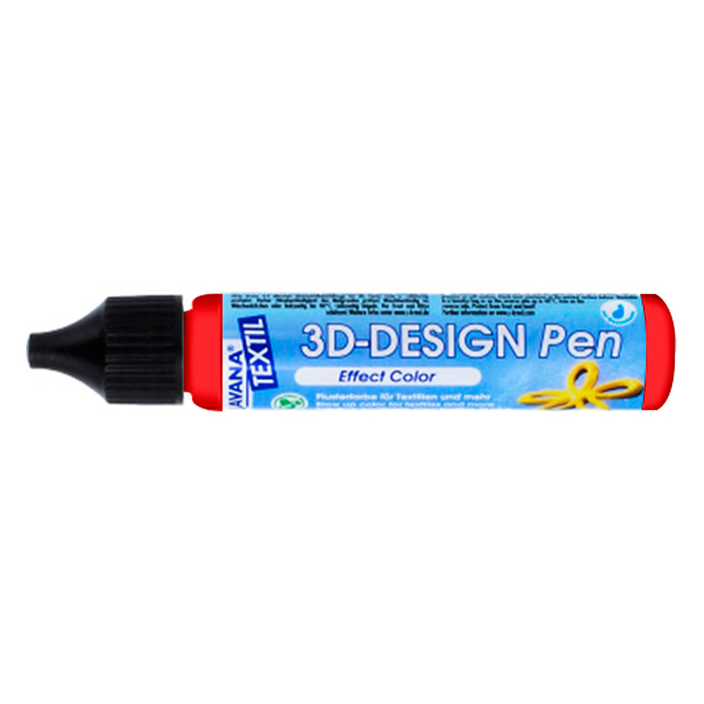 Javana Tex 3D Design Pen Rojo 25 Ml