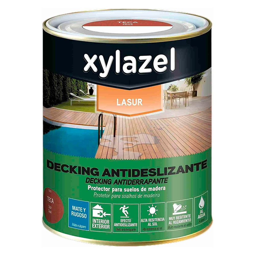 Xylazel Lasur Decking Antideslizante Teca 750 ml
