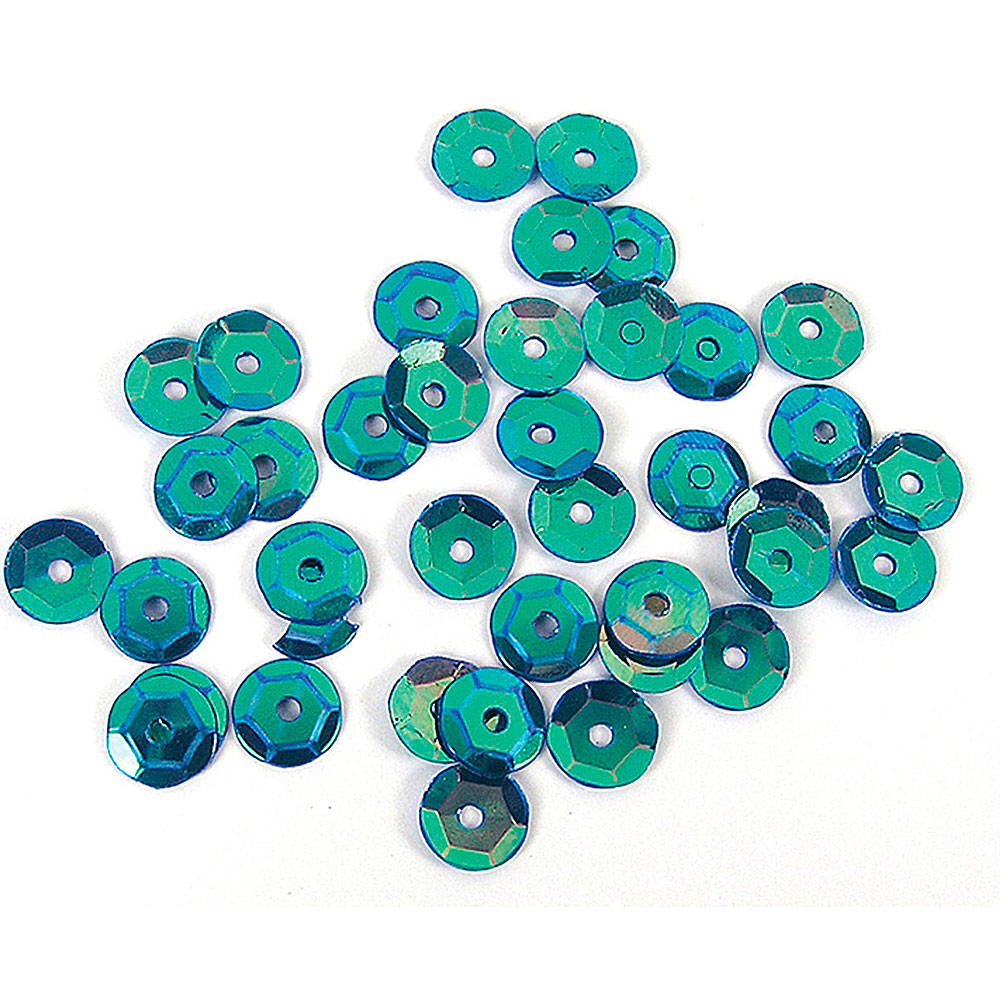 Lentejuela Aurora Boreale Azul 7mm. 35gr.