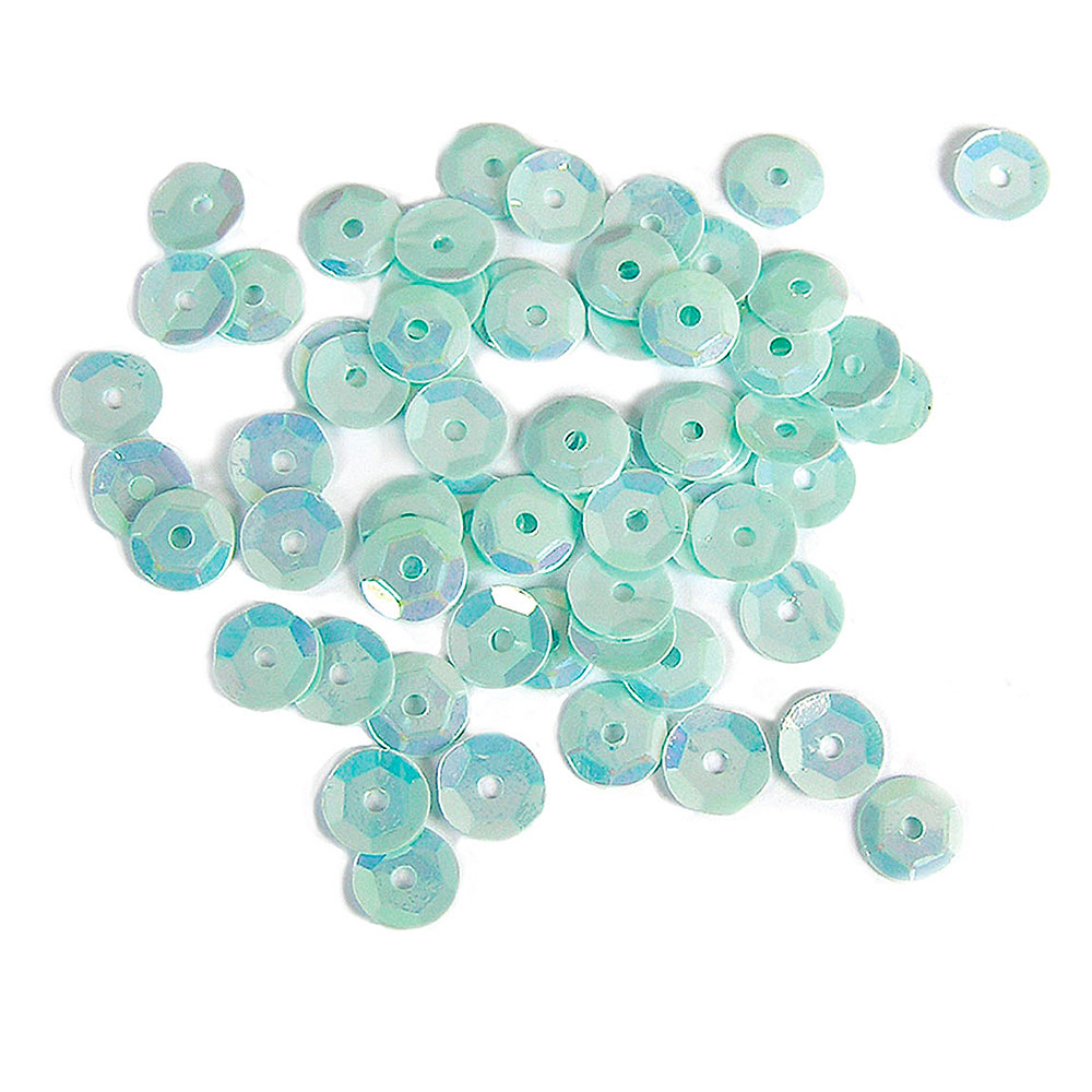 Lentejuela Aurora Boreale Azul Claro 7mm. 35gr.