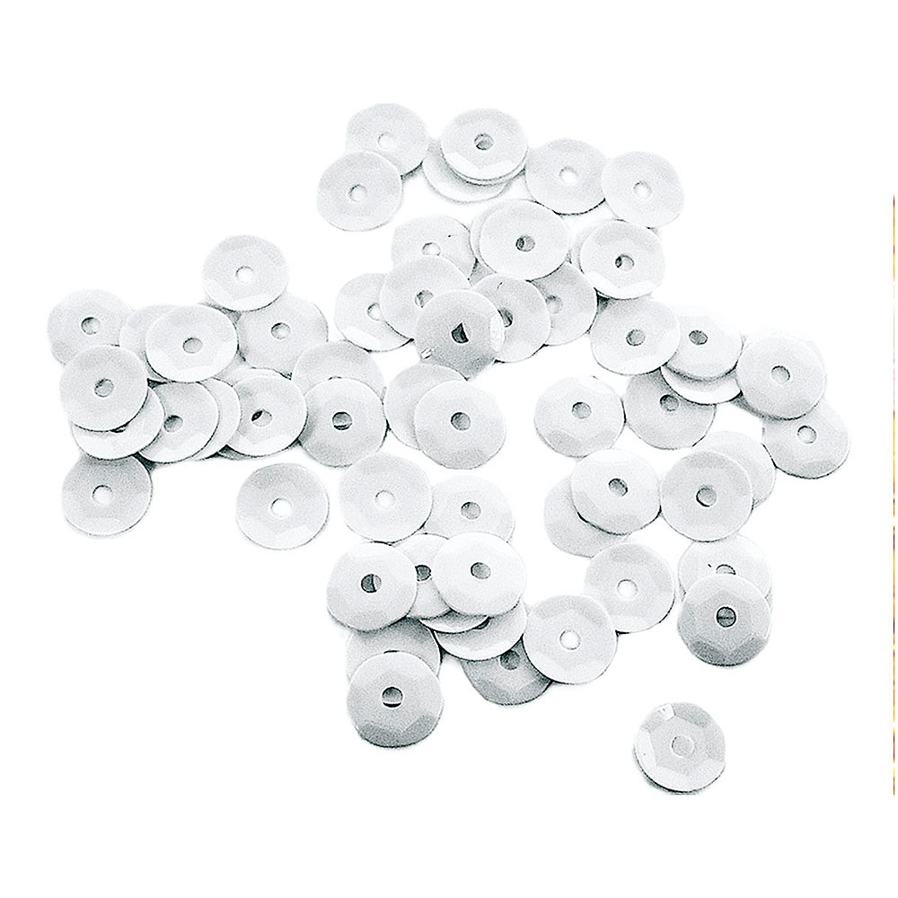 Lentejuela Opaca Blanco 7mm. 35gr.