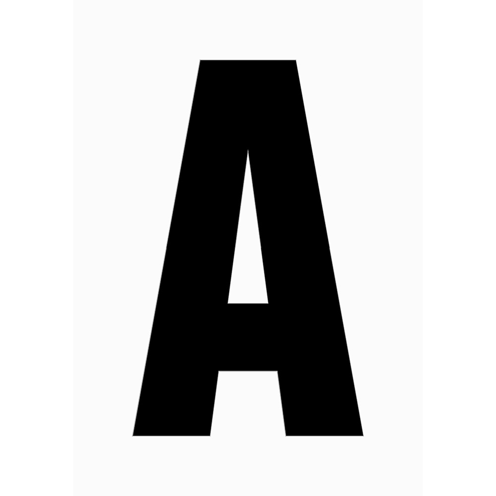 Letra T 200Mm. Negro