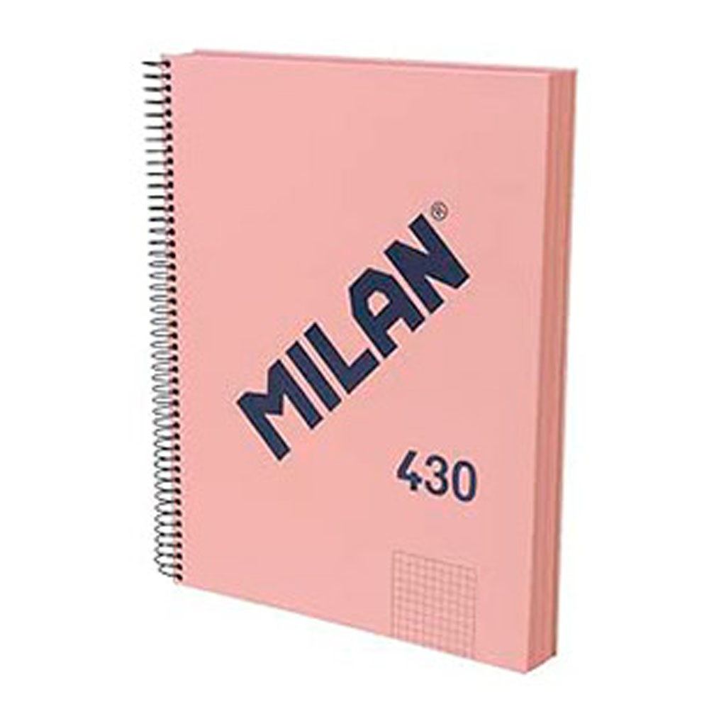 Libreta A4 Rosa 120f. Espiral Cuadrícula