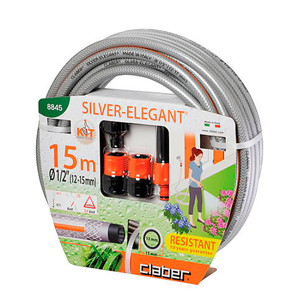 Manguera Silver Elegant 1/2 Conector + Lanza 15M
