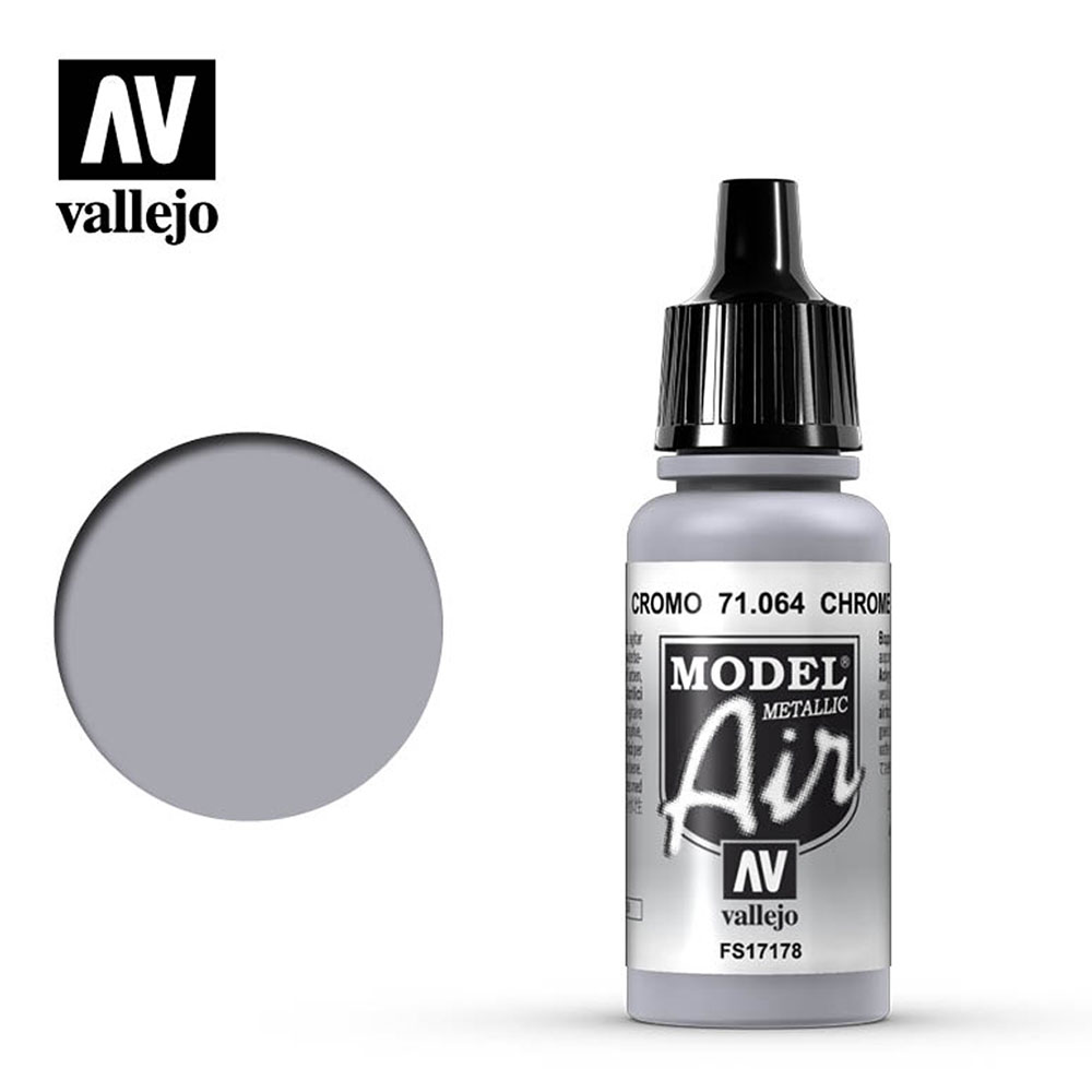 Pintura Acrílica Mate Model Air Cromo (Metalizado) 17 ml