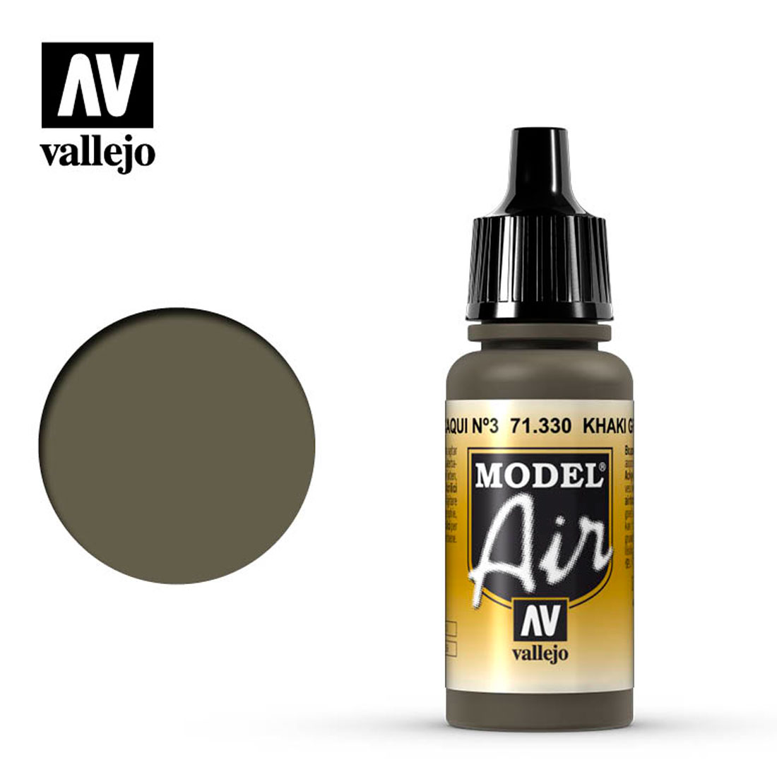 Pintura Acrílica Mate Model Air Verde Caqui Nº3 17 ml