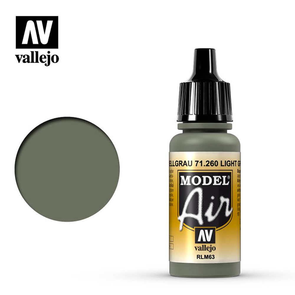 Pintura Acrílica Mate Model Air Rlm63 Hellgrau - Gris Claro 17 ml