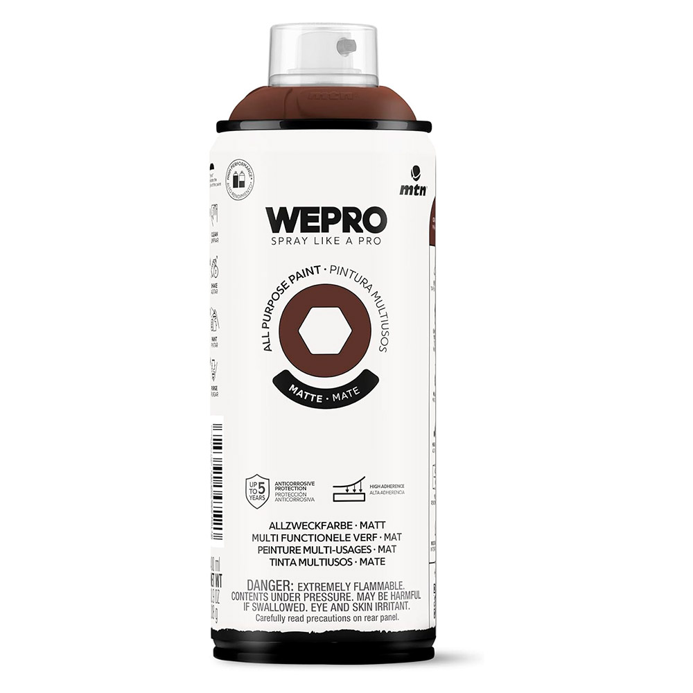 Pintura Spray Mtn Wepro Solvent Marrón Cacao 400 ml