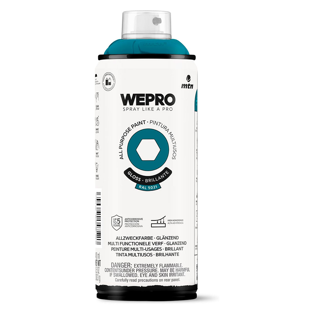 Pintura Mtn Wepro Solvent Azul Atlantis 400 ml