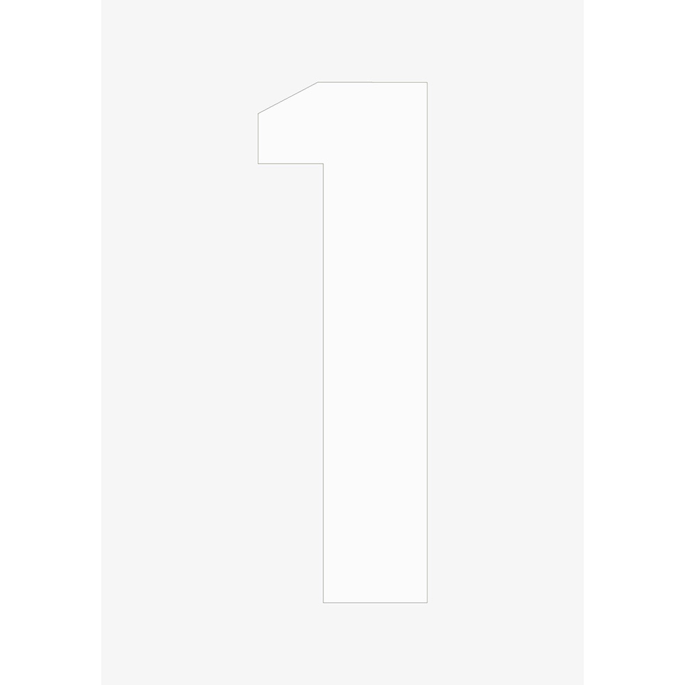 Numero 1 75Mm. Blanco