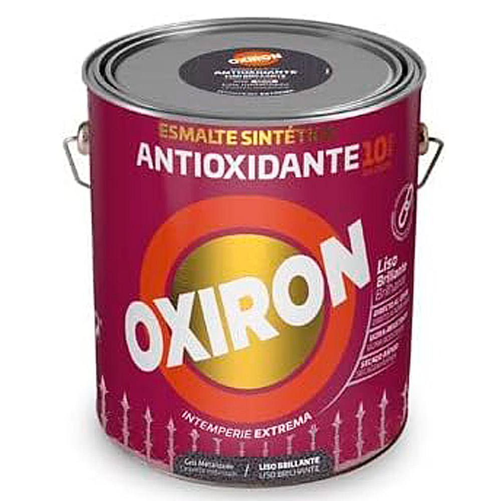 Oxiron Esmalte Liso Brillante  Gris Metalizado 4 l