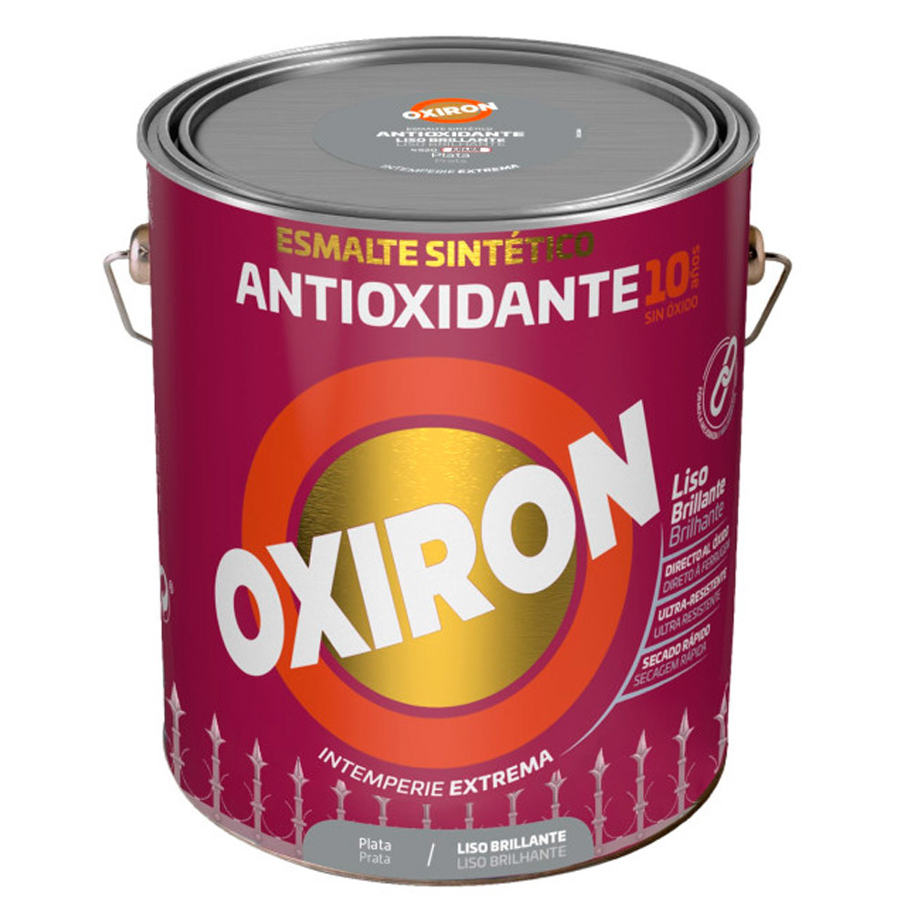 Oxiron Esmalte Liso Brillante Plata 4 l