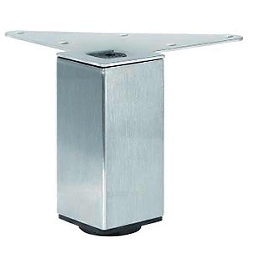 Pata 100 mm Regulable +10 mm Níquel Mate