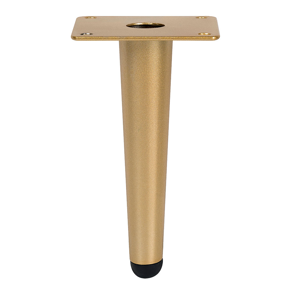 Pata Recta Cónica 150 mm Oro Mate