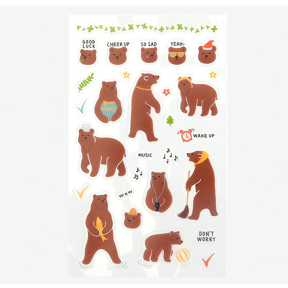 Pegatinas Pvc Daily Sticker 9x18,5cm. Bear