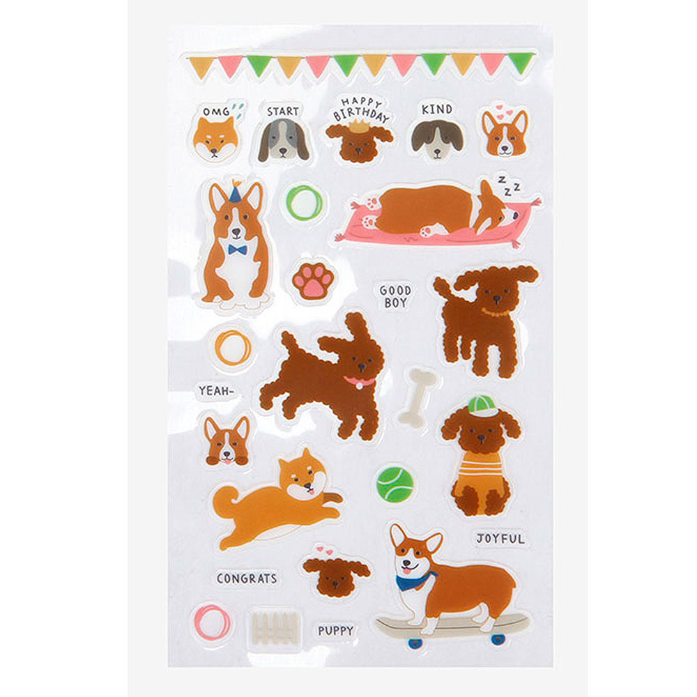 Pegatinas Pvc Daily Sticker 9x18,5cm. Puppy