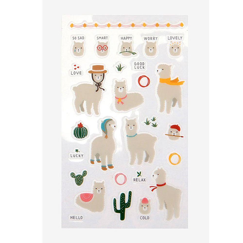 Pegatinas Pvc Daily Sticker 9x18,5cm. Alpaca