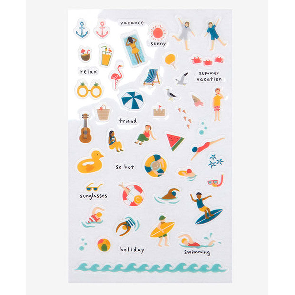 Pegatinas Pvc Daily Sticker 9x18,5cm. Beach