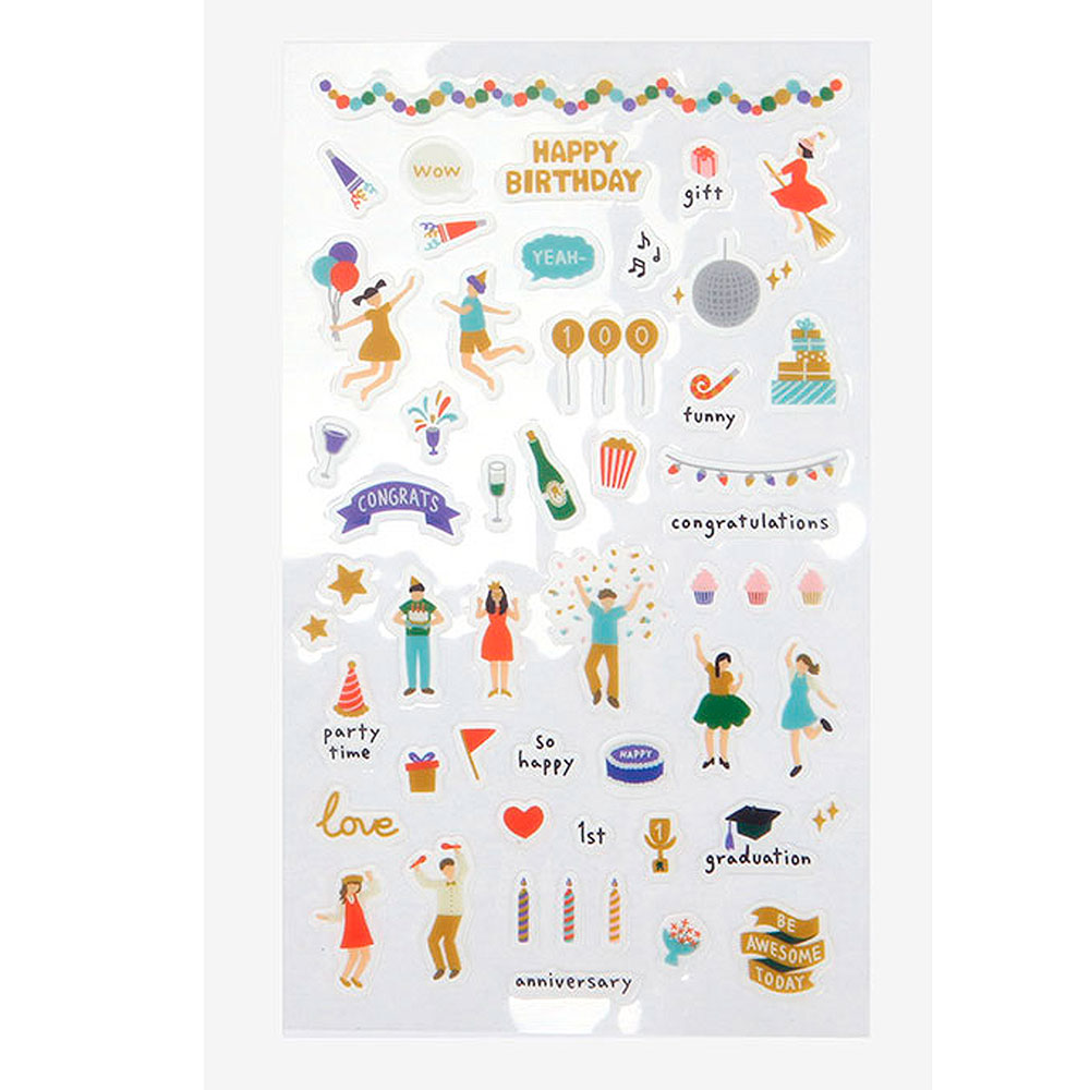 Pegatinas Pvc Daily Sticker 9x18,5cm. Party