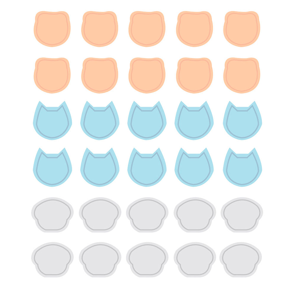 Pegatinas Papel Redondas 9mm. Animal 01 en 4 Hojas