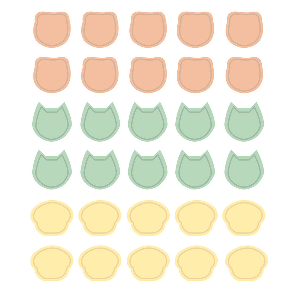 Pegatinas Papel Redondas 9mm. Animal 02 en 4 Hojas