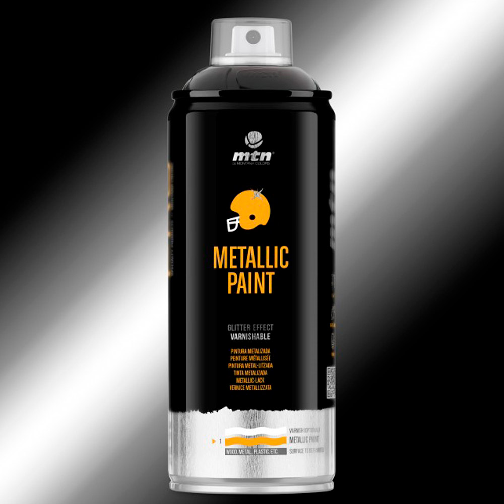 Pintura Mtn Pro Pintura Metálica Negro 400 ml