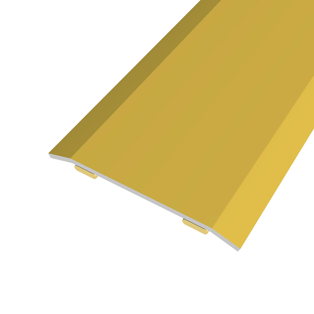 Pletina paso de puerta Latonado (06) 30mm. Dos Pestañas Adhesivo 93cm.