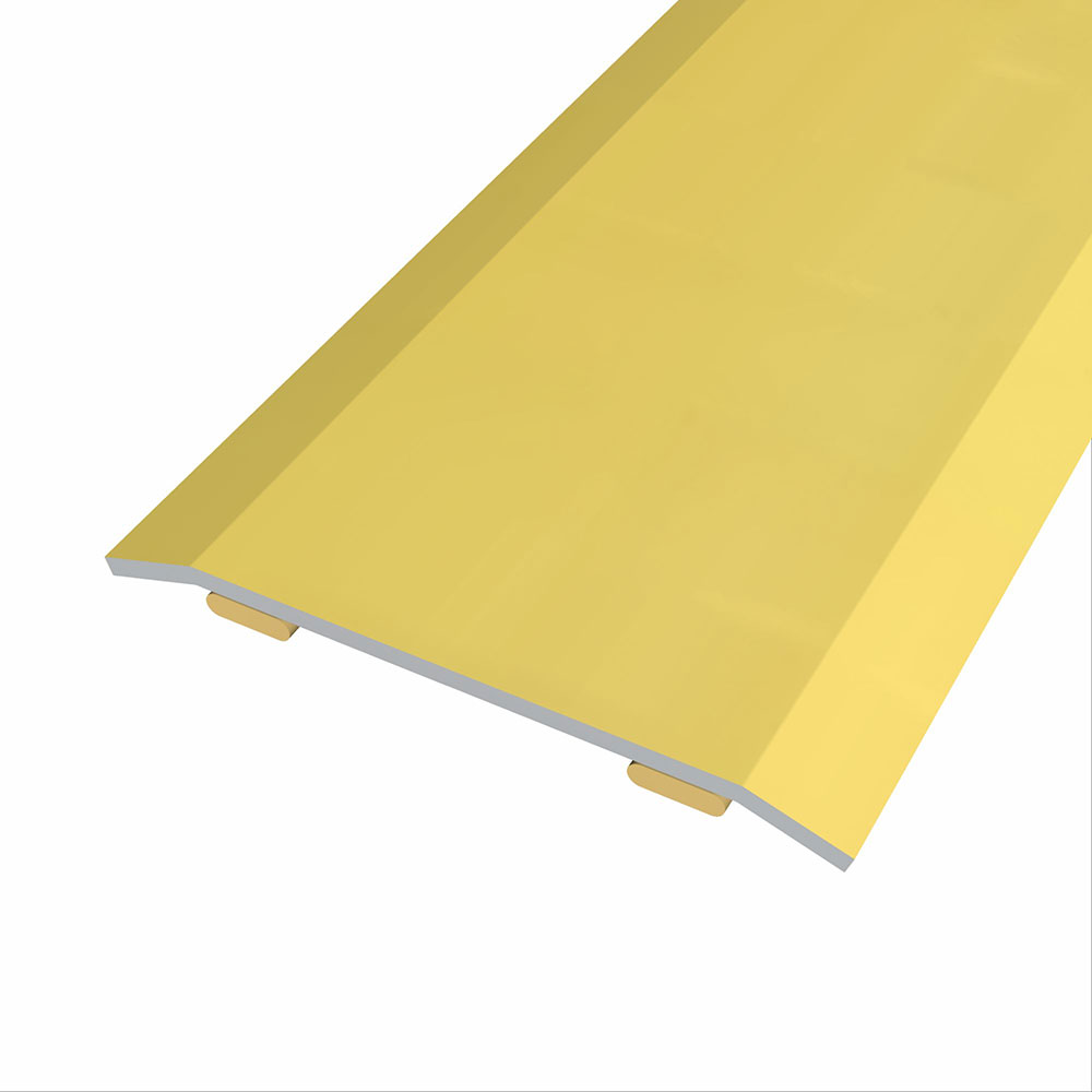 Pletina paso de puerta Latonado (06) 40mm. Dos Pestañas Adhesiva 83cm.