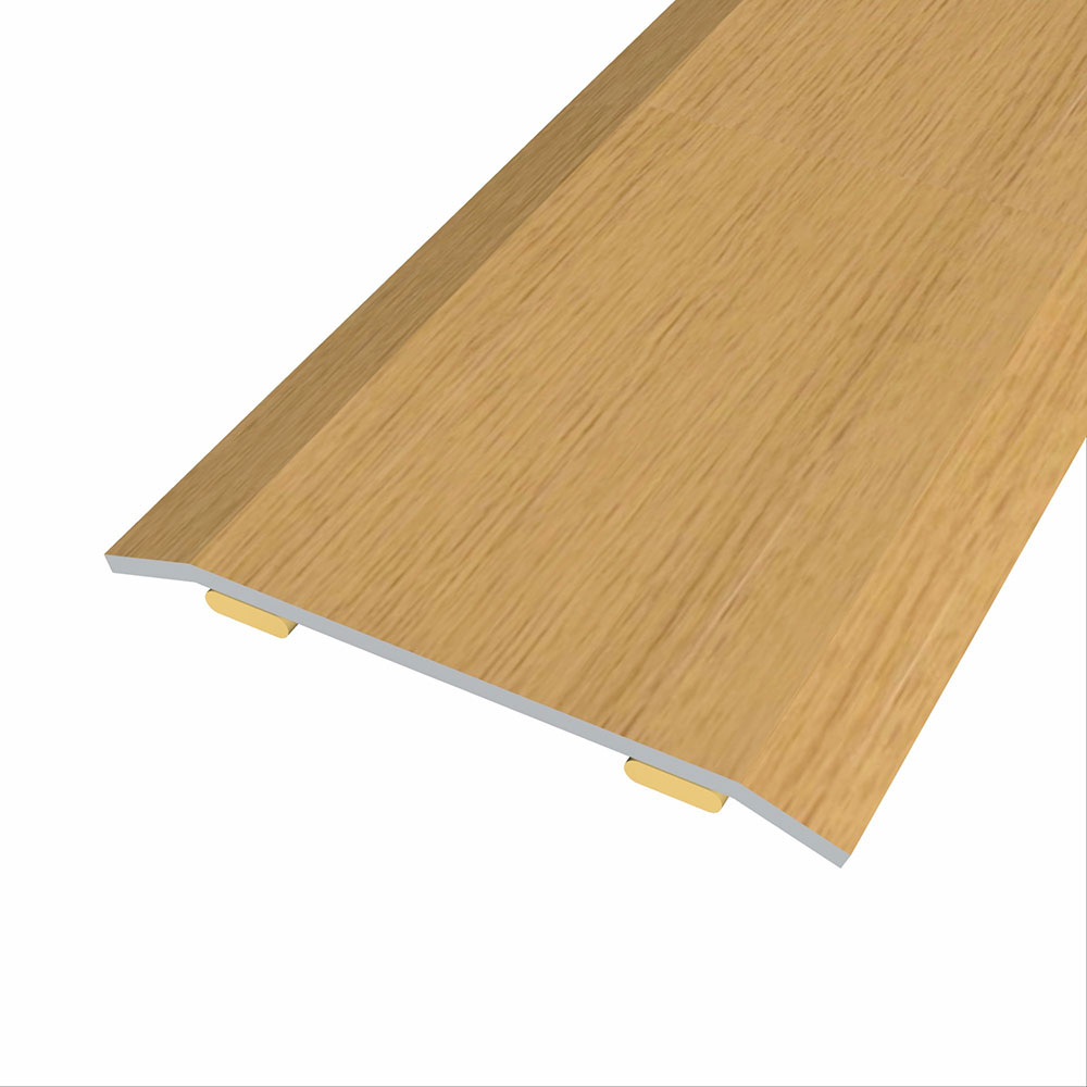 Pletina paso de puerta Roble (13) 35mm. Dos Pestañas Adhesiva 83cm.