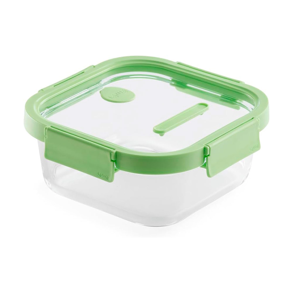 Recipiente Hermético 100% Vidrio Cuadrado 1100ml