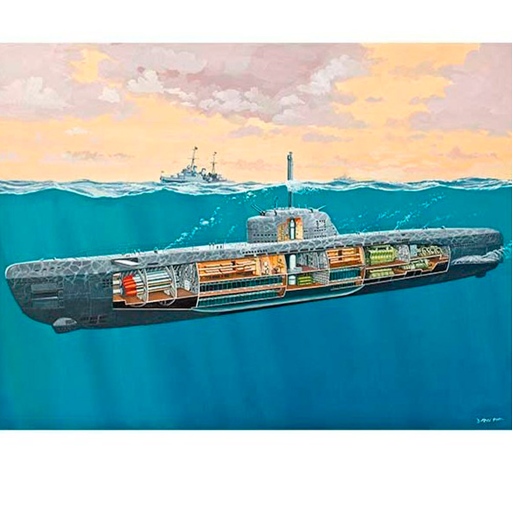Revell Maqueta Submarino German Typexxiwithinterior1:144