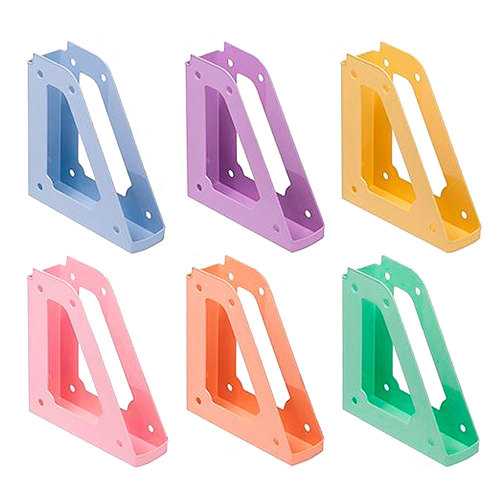 Revistero Plástico Amarillo Pastel